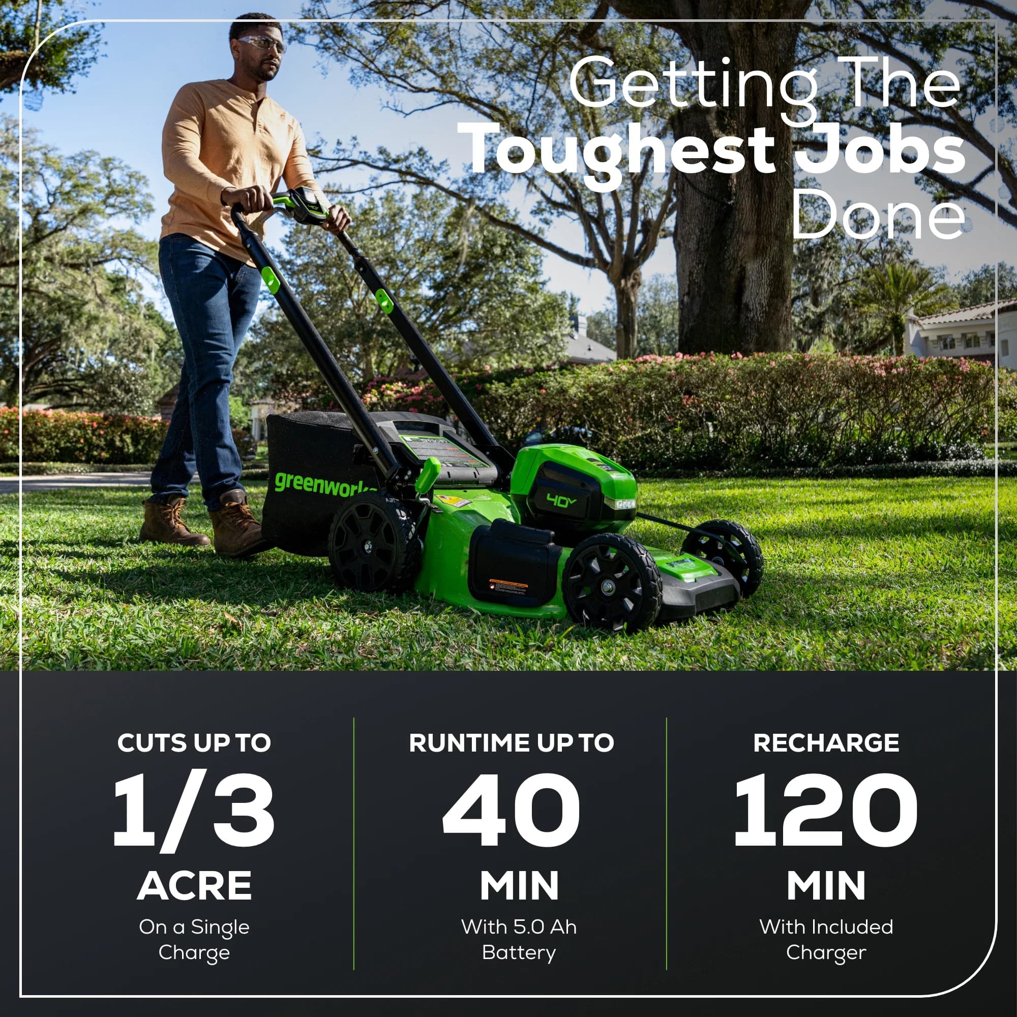 Greenworks 40V 21-Inch Cordless Brushless Lawn Mower
