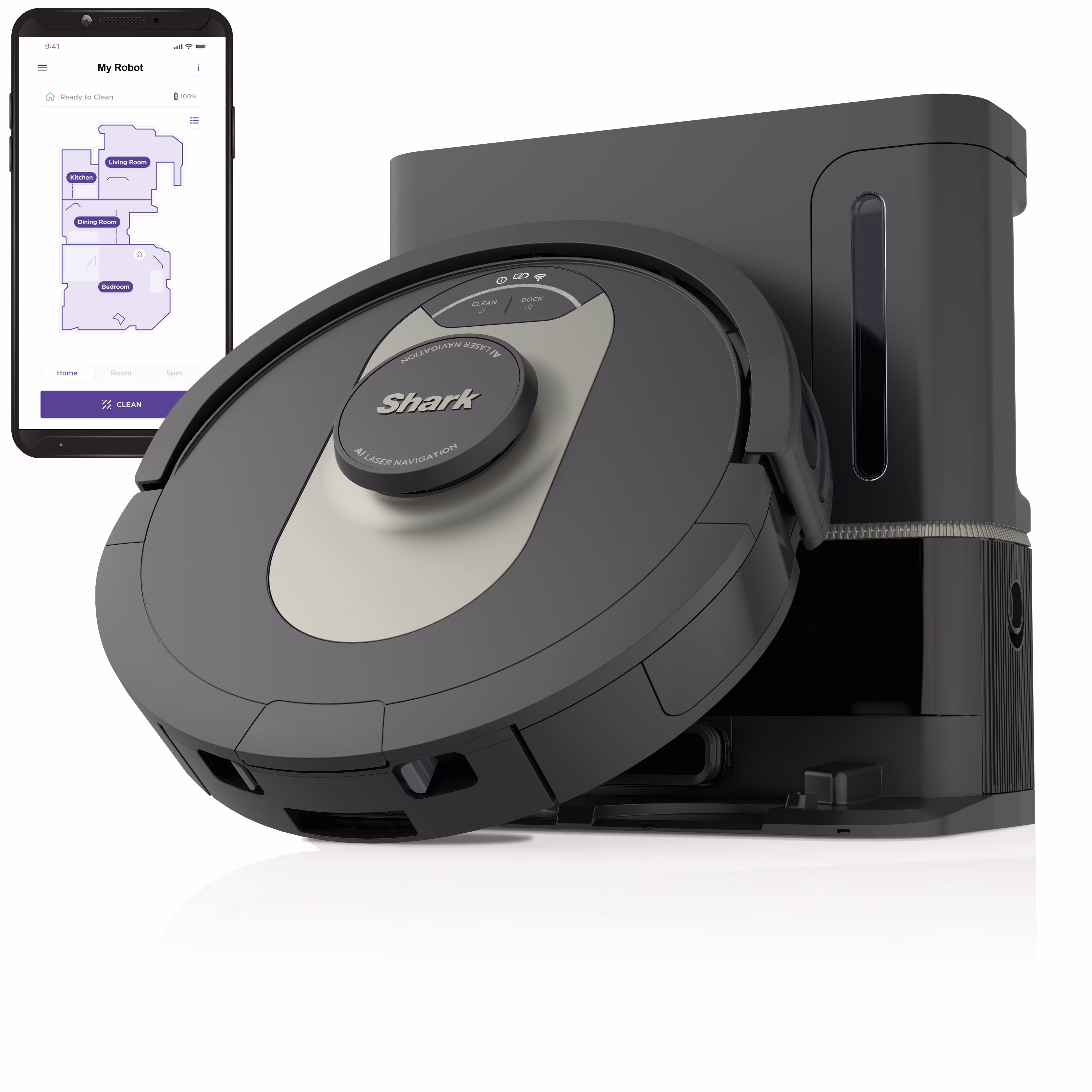 Shark AI Ultra Robot Vacuum AV2501AE with 60-Day Bagless Self-Empty Base