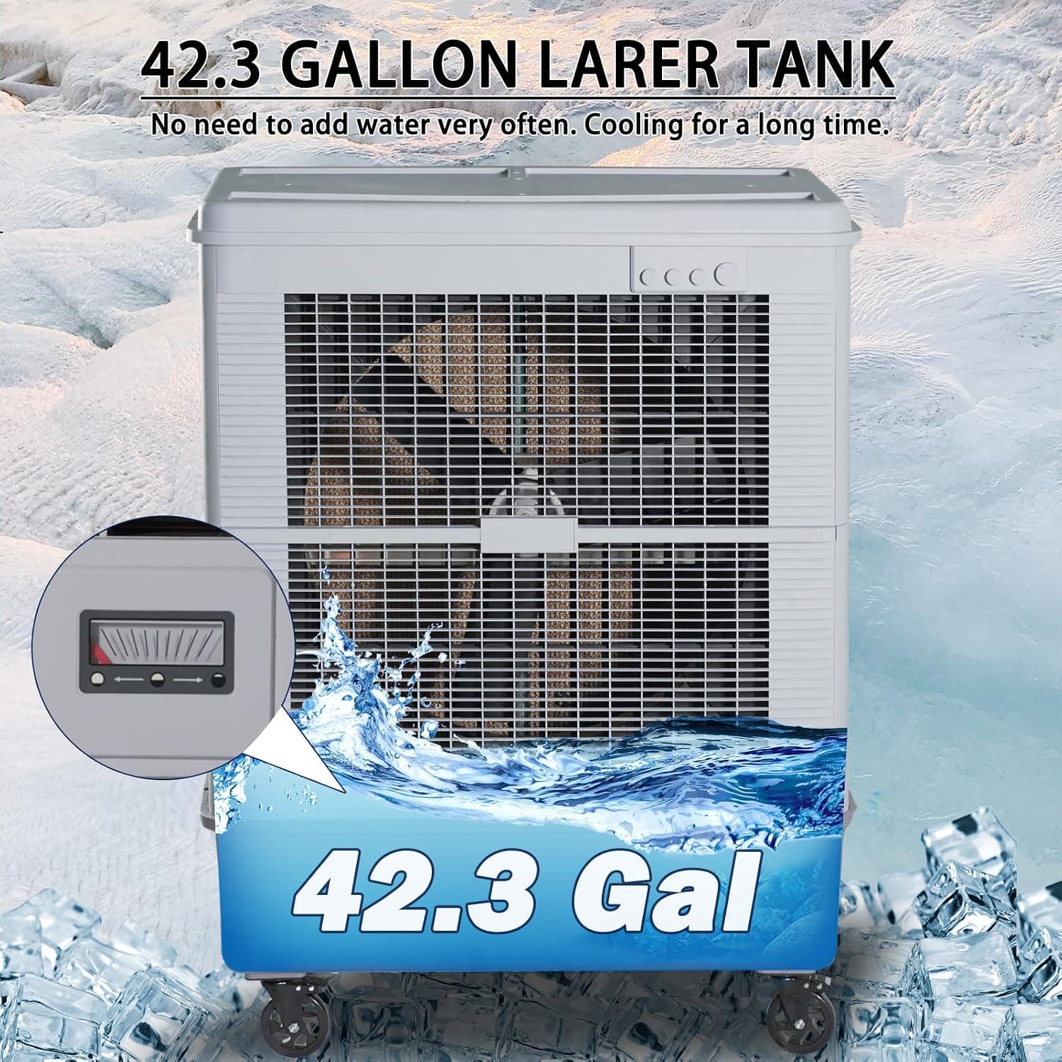 YougetTech 59-Inch Swamp Cooler, 12000 CFM, 42.3 Gallon Tank