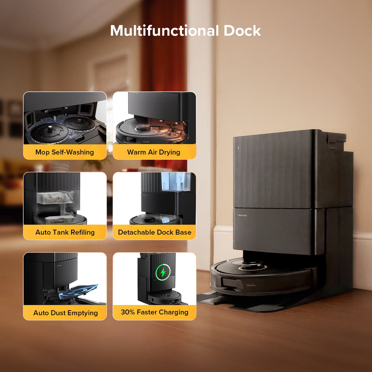 Roborock Qrevo S5V Robot Vacuum and Mop with FlexiArm
